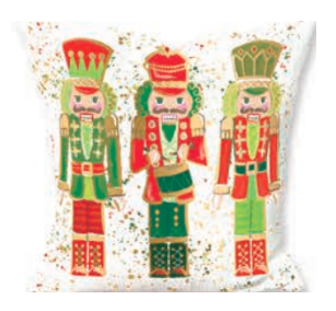 Classic Colored Nutcracker Pillow