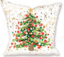 Classic Splatter Tree Pillow